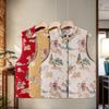 Women's Warm Fur-Trimmed Vest: New Chinese National Style Winter Arrival for Mid-to-Older Age.