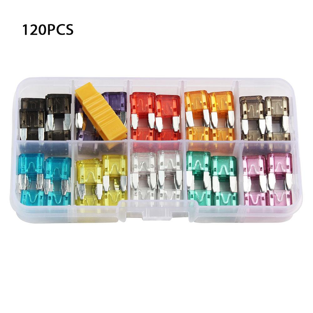 1set Fuse insert Profile Small Size Blade Car Fuse Assortment Set for Auto Car Truck 2.5/3/5/7.5/10/15/20/25/30/35A Fuse w/h Box