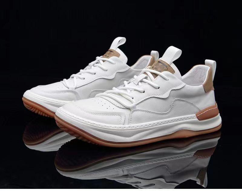 Модные мужские кроссовки из натуральной коровьей кожи — фото 8