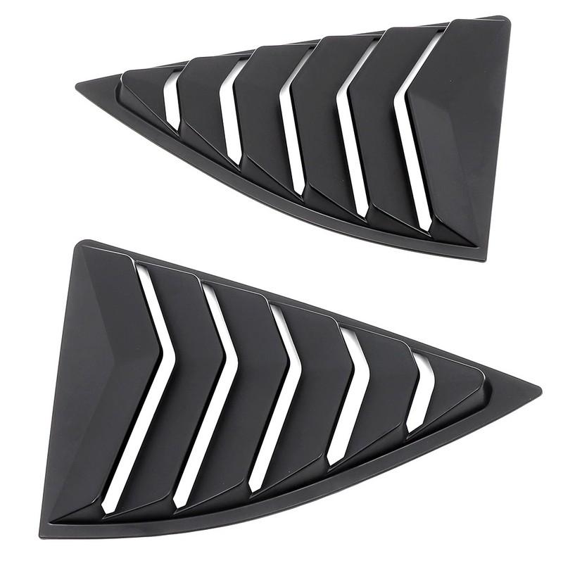 For Chevy Camaro 2009-2015 ABS Plastic Window Quarter Louver Scoop Cover Side Vent Shutter Trim Exterior Adhesive Accessories