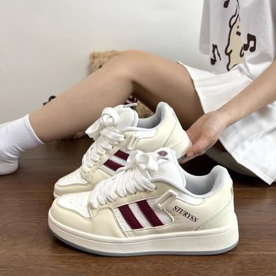 Platform White Shoes 2 New Retro Niche Versatile Casual Versatile Student Sports Bread Shoes Women