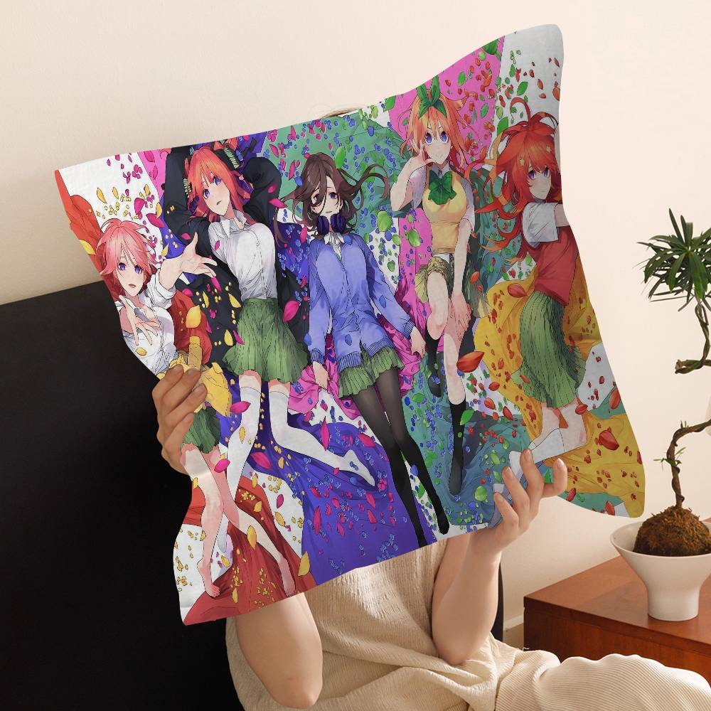 Anime The Quintessential Quintuplets Pillow Gift Home Office Decoration Bedroom Sofa Car Cushion Cover case 45x45