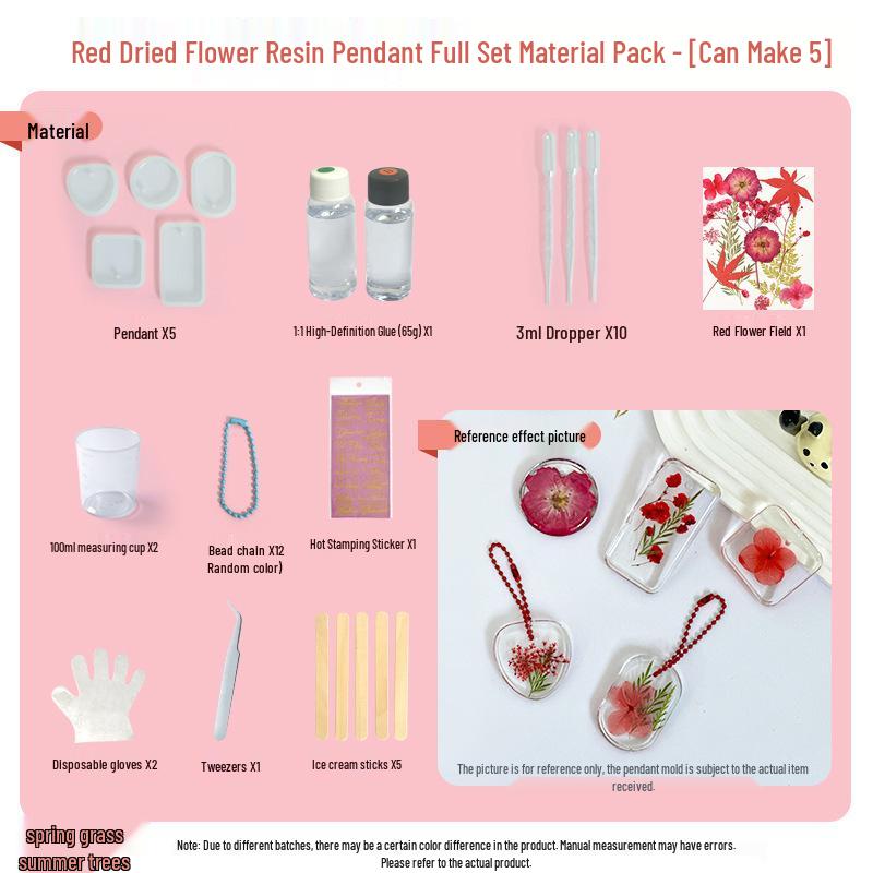 Handmade Crystal Epoxy Dried Flower Coaster DIY Kit for Kids - Back To School Gift