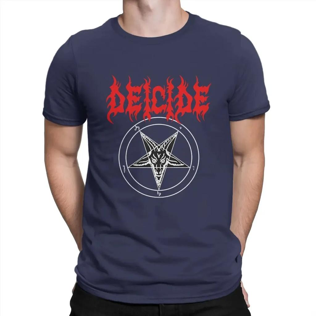 Pentagram Death Metal Men TShirt Deicide Crewneck Short Sleeve Fabric T Shirt Humor Top Quality Birthday Gifts