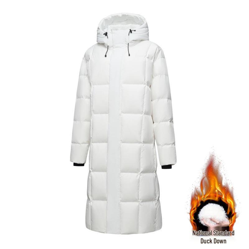 Unisex Mid-Length Thickened Windproof Down Jacket