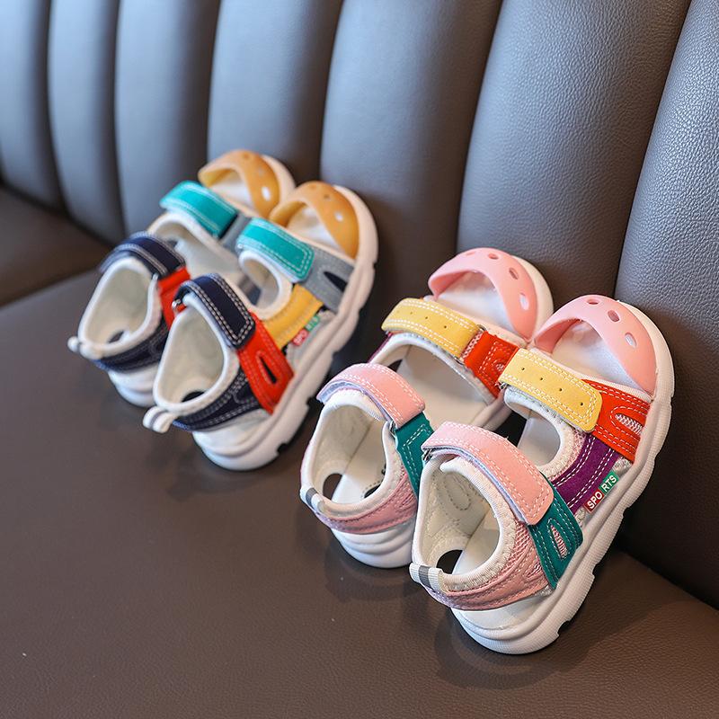 Summer New Baby Colorful Shoes Hollow Out Children Nice Non-slip Sandals Boys Girls Beach Sandals 1-6 Years Footwear H06227