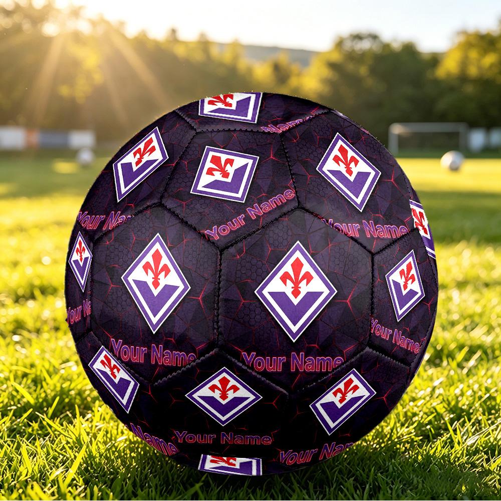 Personalized Size 5 Football Fiorentina FC Pattern Outdoor Game Sports Ball Gift