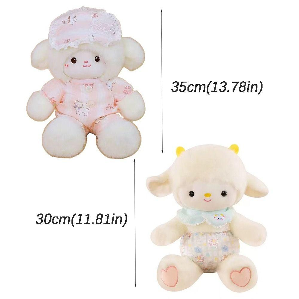 Weiche Lamm-Plüschtiere Flauschige Beruhigungs-Puppe Niedliche Schlaf-Kissen-Puppe Kindergeschenk