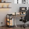 PC Storage Server Rack with CPU Stand Computer Wagon with Charging PC PC Storage with 4 for Home or Office Use Box, 360° Casters, Cart,