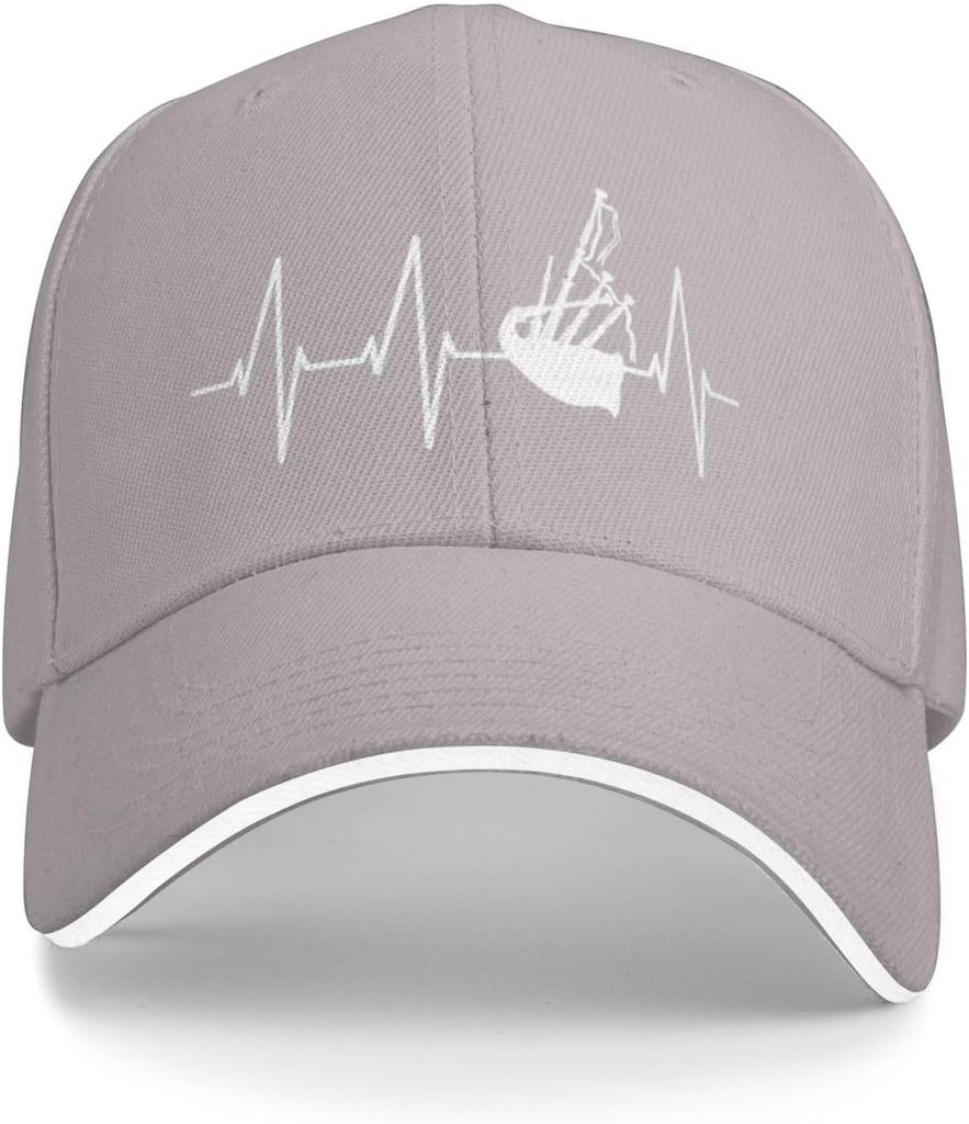 Bagpipes Heartbeat ECG Graphic Polyester Baseball Cap Adjustable Outdoor Snapback Hat for Men Women