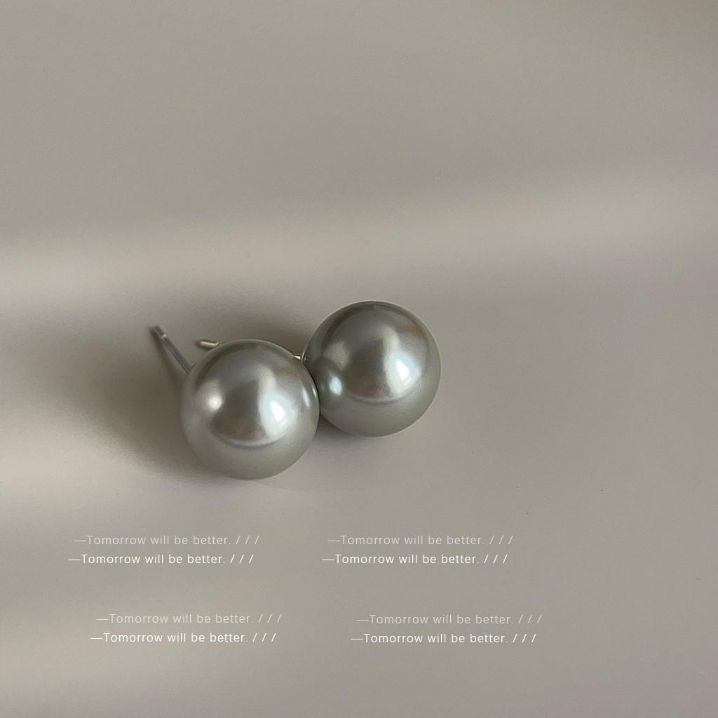 925 Silver Needle Pearl Stud Earrings Korean Niche Premium Earrings Commuter Versatile High Quality Earrings