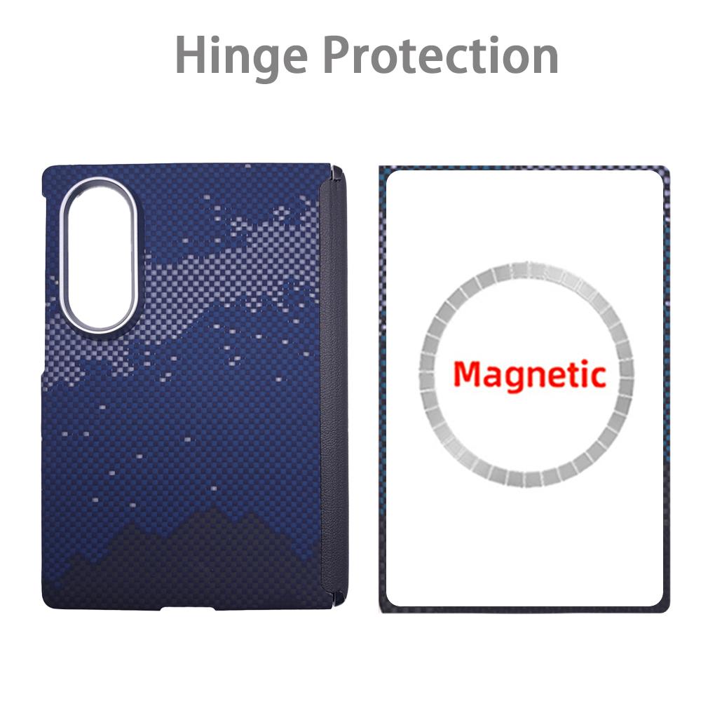 Per Samsung Galaxy Z Fold 8 Custodia in Fibra di Carbonio Aramidica Cover in Kevlar Ultra-Sottile Leggera Armatura Custodia Protettiva Resistente Robusta