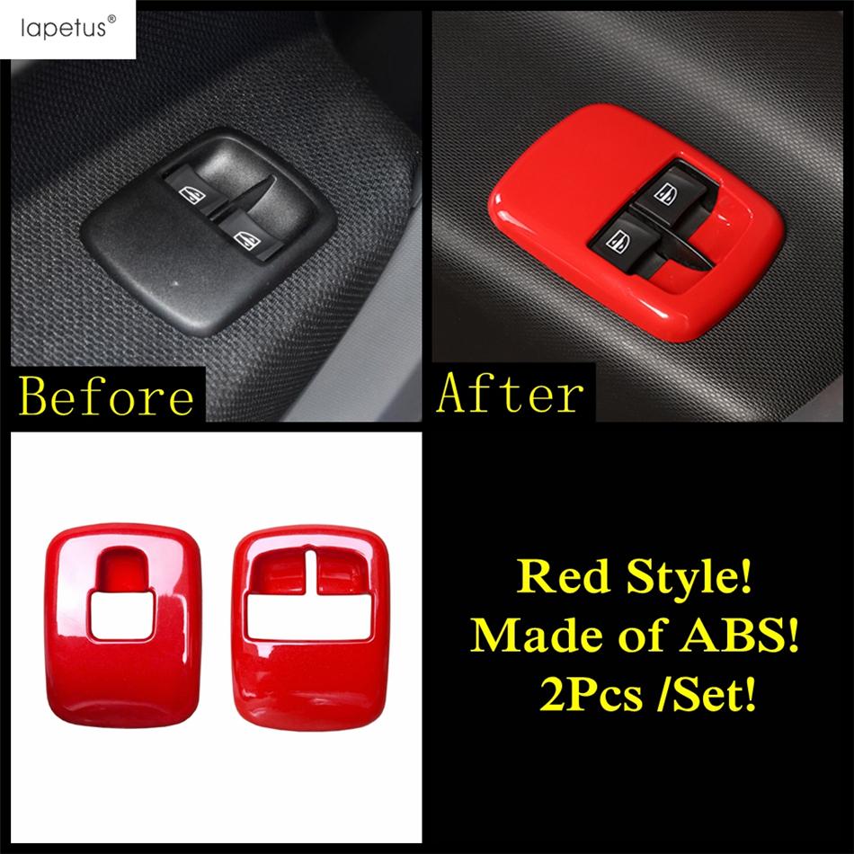 For Smart 453 Fortwo 2015 -  Dashboard AC Air Vent Window Lift Head Lamp Warning Light Cover Trim Red Accessories Interior
