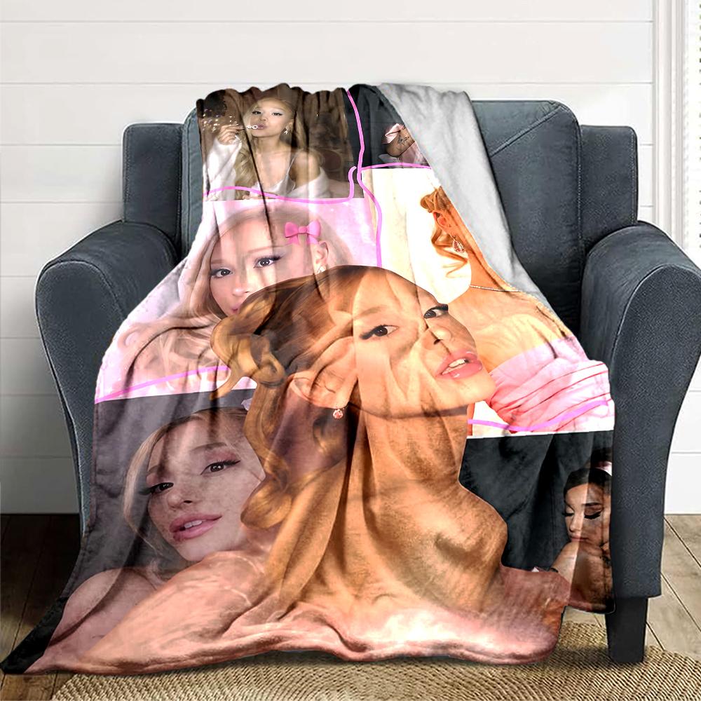 Ariana Grande'S Glamour Evolution Blanket Soft Throw Blanket For Home Bedroom Bed Sofa Travel Office Solid Christmas Blanket