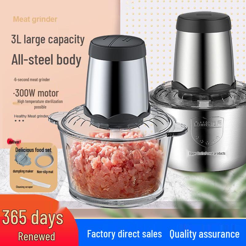 Electric Meat Grinder & Food Processor: Multi-Functional Chopper for Meat, Vegetables, Dumplings, Garlic, and More. Perfect for Home Use.
