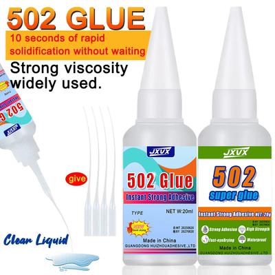 502 Extra Strong Super Glue, Cyanoacrylate Glue, 10 Seconds Bonding, Suitable For Wood, Plastic, Ceramics, Metal, All-round Bonding Liquid Adhesi