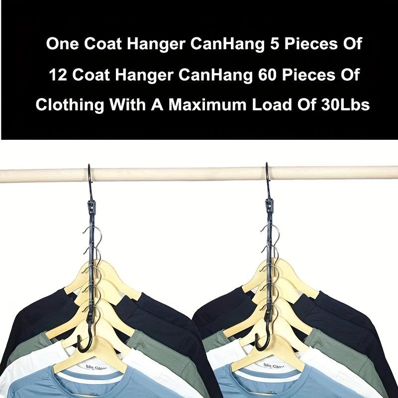10pcs Multifunctional Non-slip Windproof Hanger Creative Five-hole Magic Hanger Wardrobe Rotary Drying Rack Storage Rack