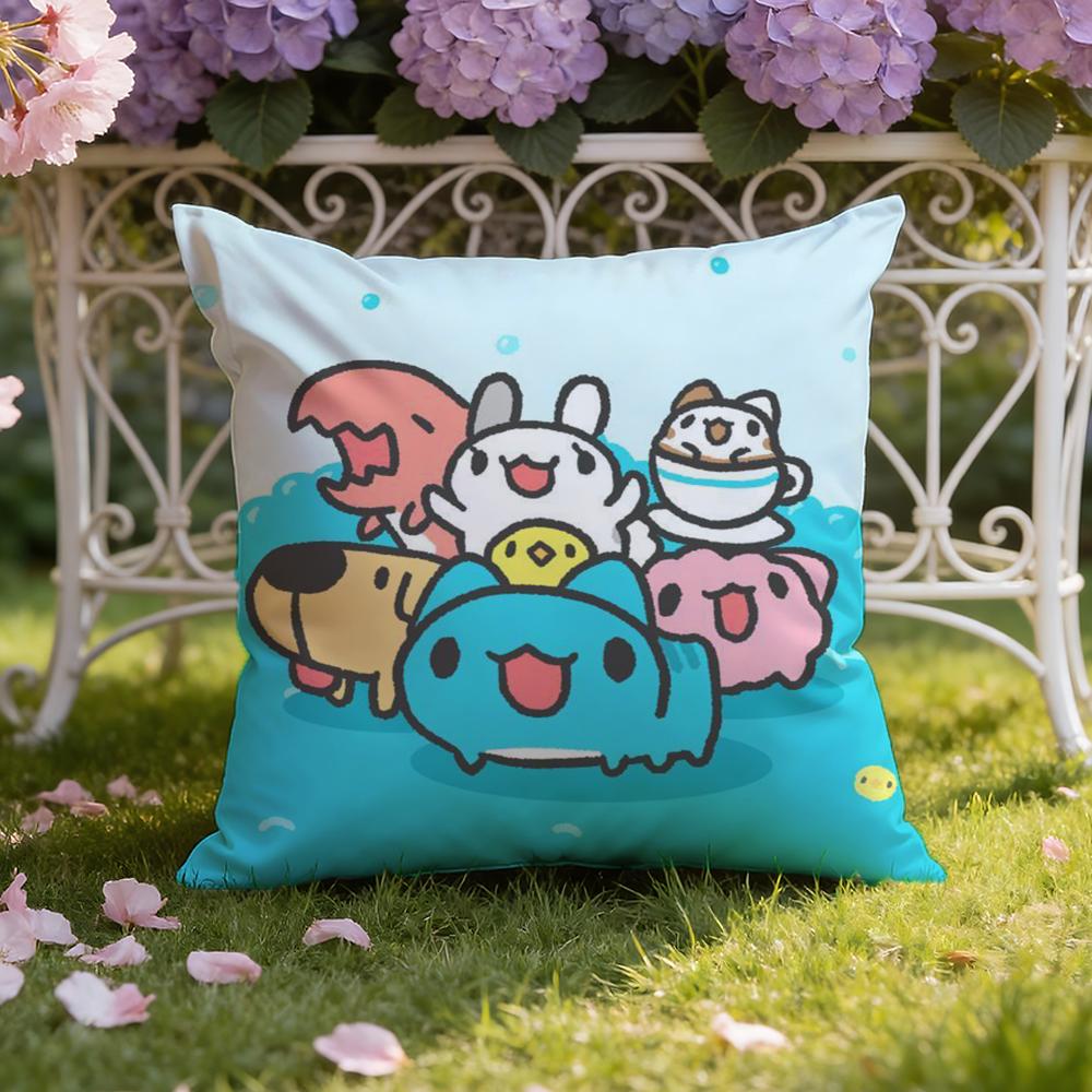 B-Bugcat C-Capoo Cushion Cover Home & Car Dual-Scene Pillow Cover: Reversible for Premium Comfort