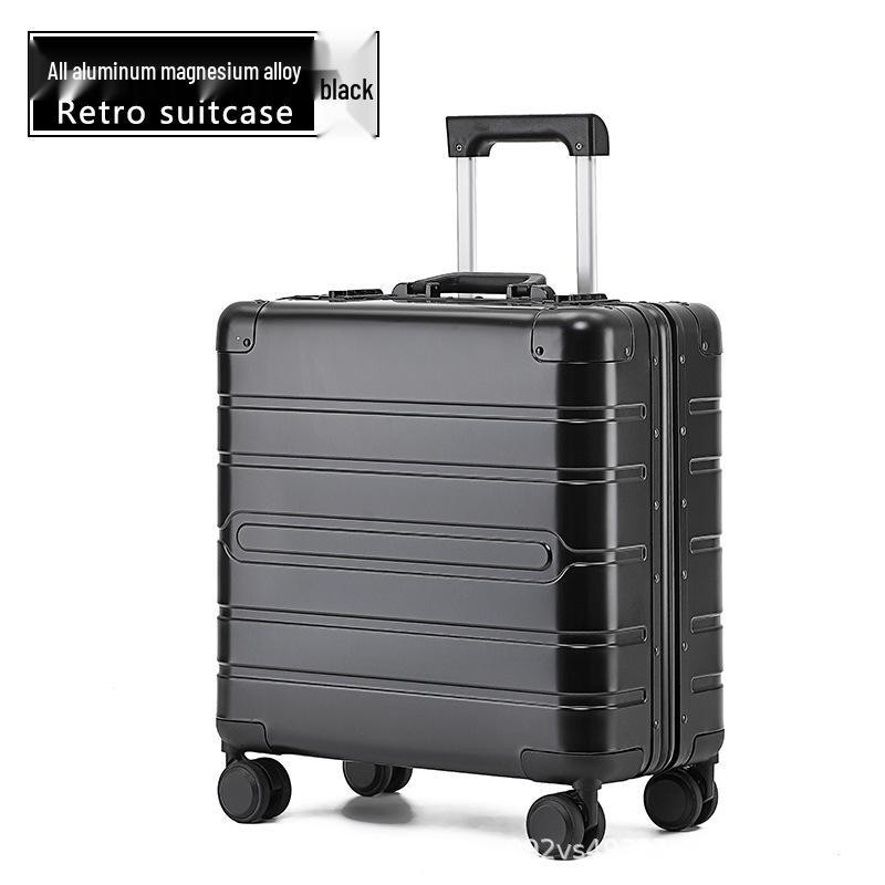 

18 Aluminum Alloy Carry-on Trolley Case - Men s/Women s Business Travel Suitcase 18-inch чёрный