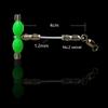 5PCS Night Glow Fishing Leader Line Sea Fishing Balance with Swivels Snaps Fishing Wire Leader 360Degree Rotating Fishing Tackle