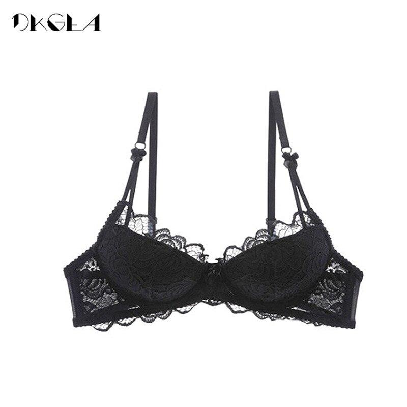 

DKGEA женское нижнее белье сексуальный бюстгальтер больших размеров бюстгальтер с кружевной вышивкой 70D чёрный