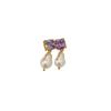 20 Purple Crystal Zircon Lavender Earrings Premium Light Luxury Baroque French Stud Earrings Stream