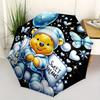 Winnie the Pooh, Ombrello Automatico Apri/Chiudi con Tema Pompieri, 8 Stecche, Antivento, Portatile, Pieghevole, Adatto per Uscite Casual e di Lavoro