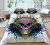 Quilt Cover 3D Printing Skull Home Bedclothes with Pillowcase King Double Size Soft Bed Set Luxury Duvet Cover