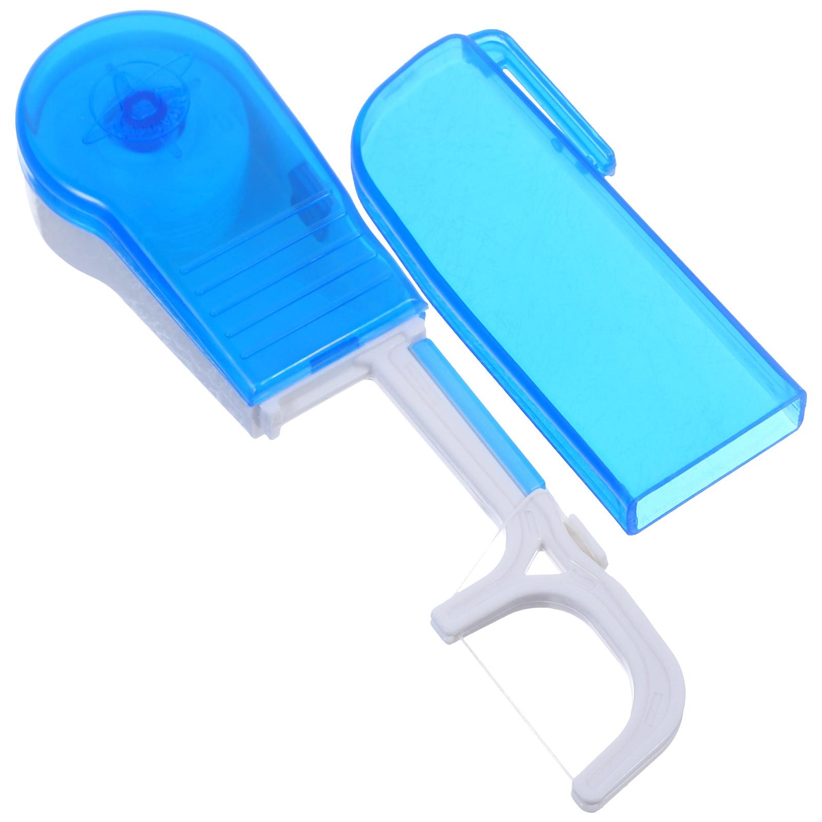 

1Pc Dental Floss Holder Floss Pick Rack Rack Dental Pick Holder Dental Flosser Spool Flat Wire Replacement Rack al синій