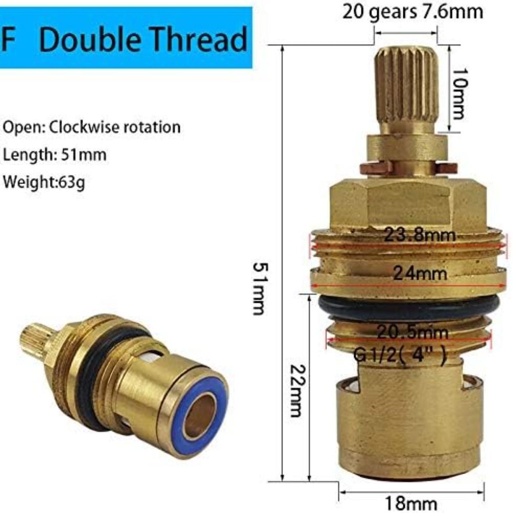 For Bathroom Sinks Porcelain Valve DIY Repair Kitchen Repair Brass Faucet Cartridge Replacement Hot And Cold Compatible