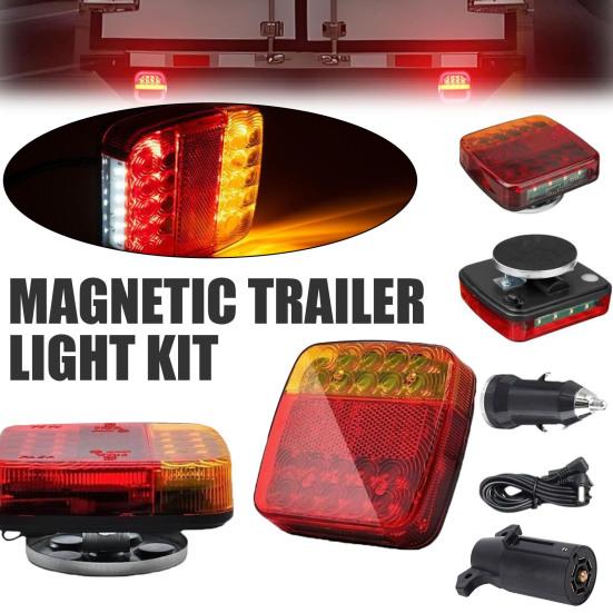 Magnetic Wireless Trailer Lights Kit High Lumens Super Bright IP67 Waterproof Rechargeable Car Rear Lights LED Tail Tow Lights