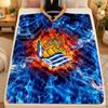 Flannel BlanketReal Sociedad FC Warm Soft Throw Blanket for Indoor Sofa Bed Living Room Use