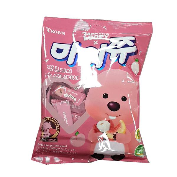 Crown Mychew Lychee Peach Chewy Candy 284g One thing