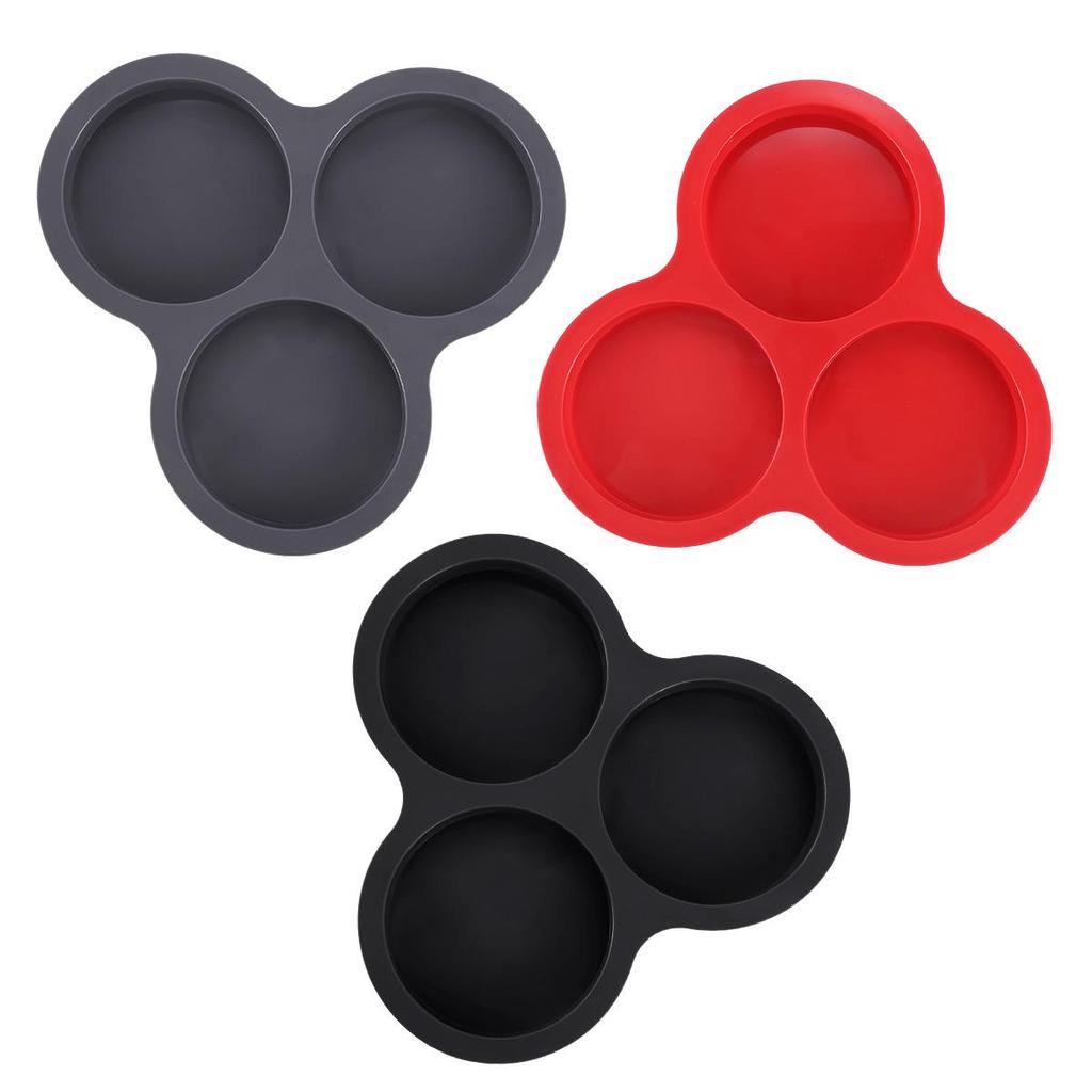 Silicone High-Temp Triple Egg & Donut Frying Pan Mold - Easy Clean