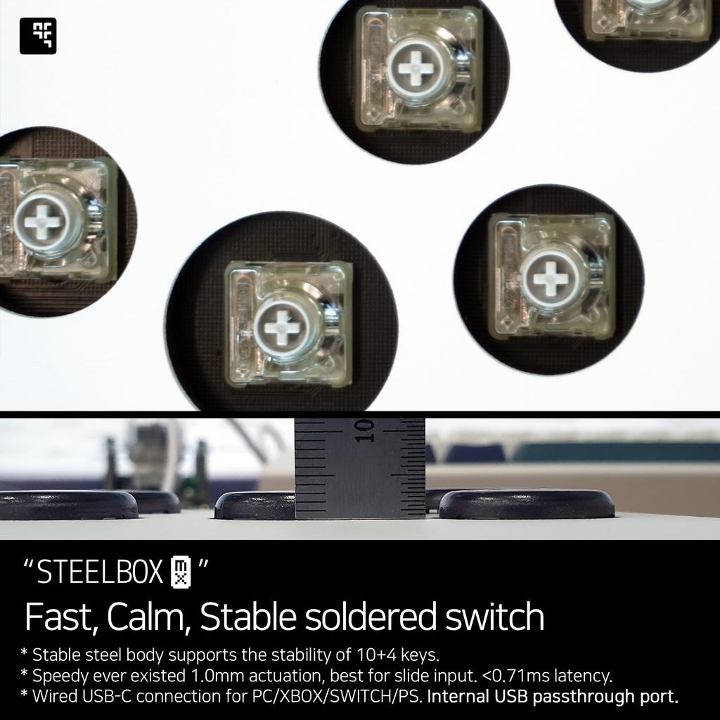 SAGAKLABS Steel Box MX Fastest Response Quiet Type Leverless Akecon STEELBOX-MX Multi-Button