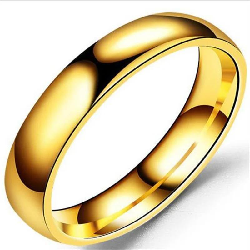 Stainless Steel Smooth Cambered Ring Steel Color 6mm Wide Simple Geometric Type Mens Ring  Gold Rings for Women Jewellery