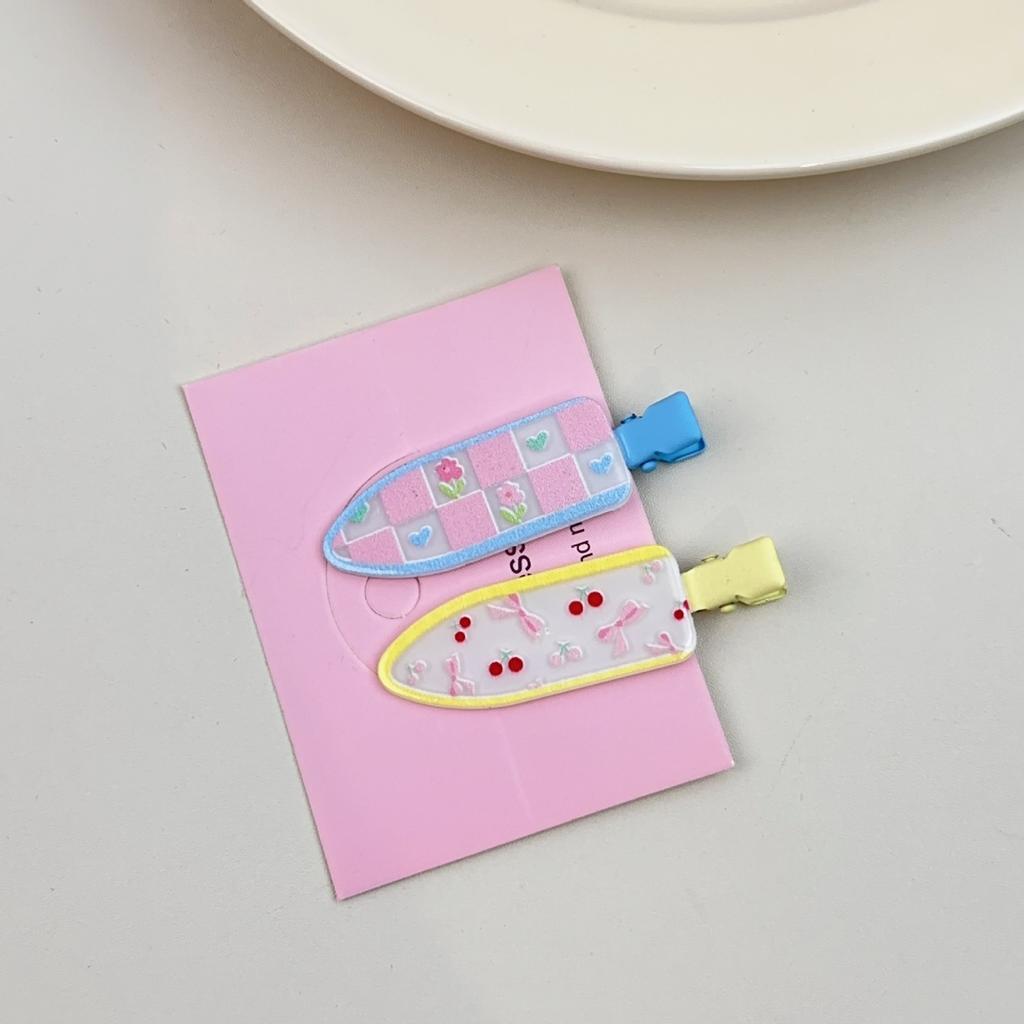 2/3/4 יחידות פשוט סאקורה ורוד קליפ שיער ללא תפרים סדין אצטט לנשים ללא כיפוף פוני קליפ סיכות ראש סיכות שיער כלי לעיצוב שיער