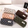 Plush Pen Bag Polka Dot Stationery Pouch New Stationery Storage Bag  Back To School