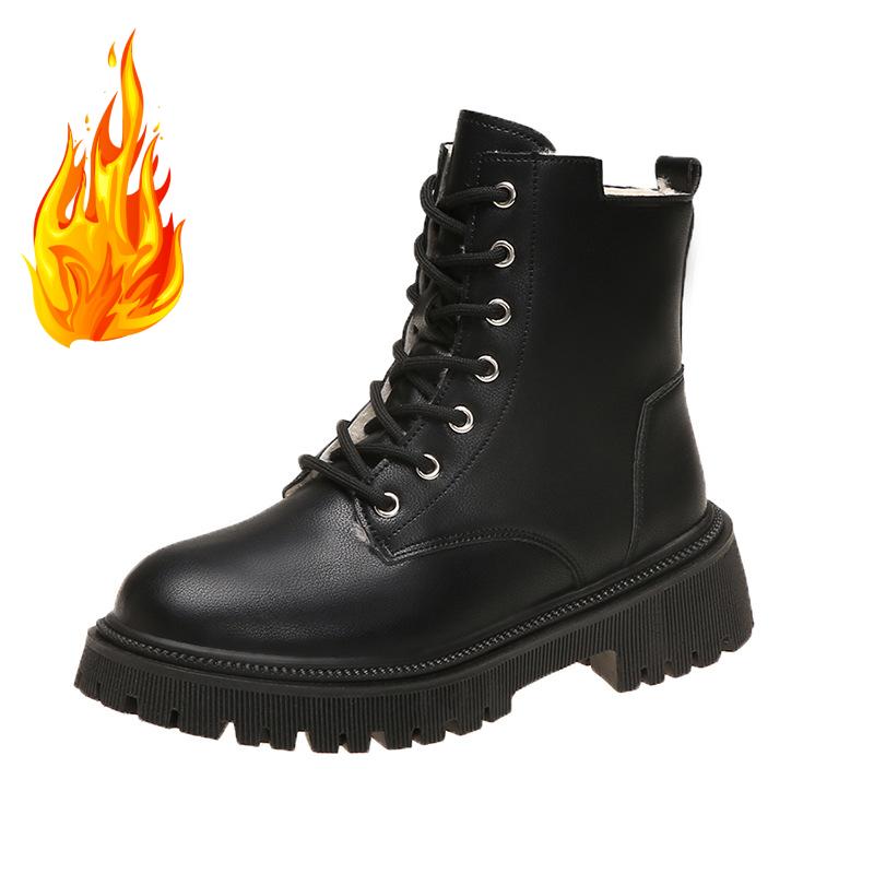 Autumn and Winter Thick-soled Retro Women's Boots Korean Version of Handsome Motorcycle Short Boots Women