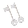 5Pcs Vault Zinc Alloy Flagpole Safe Key Single-Bitt Key Blank House Key Blanks For  Special Old Doors Key Emb