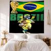 Brazilian Football Celebration Wall Decor Tapestry Art For Pet Memorial Birthdaywedding Party Backdrop Family Gift