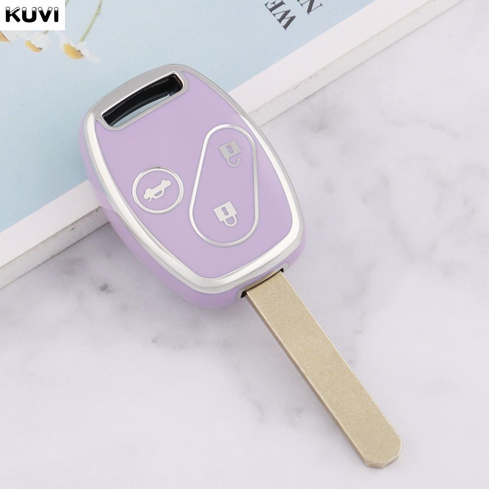 Fashion Tpu Car Remote Key Case Cover Shell For Honda Accord Civic Crv Cr-V Pilot Insight Ridgeline Protector Fob Accessories