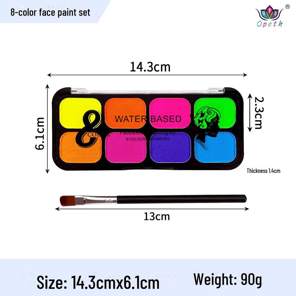 Multicolor Water-Soluble Face and Body Paint Set for Kids' Opera and Face Painting