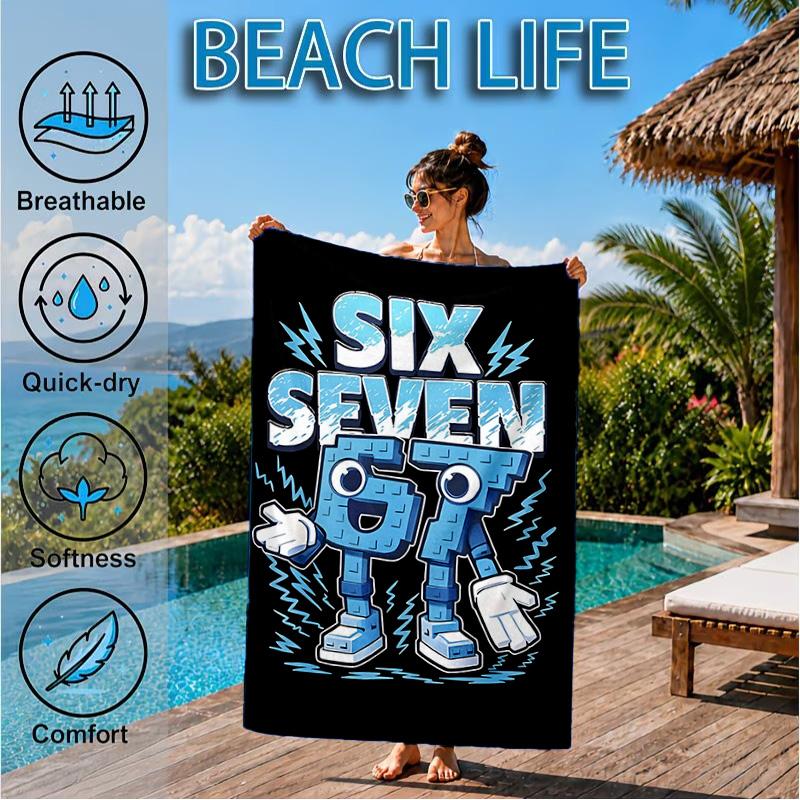 Weltraumabenteuer mit Six Seven 67 Strandtuch, Schnelltrocknend, Pflegeleicht, Geeignet für Fitness und Strandurlaub, Sport-Essential