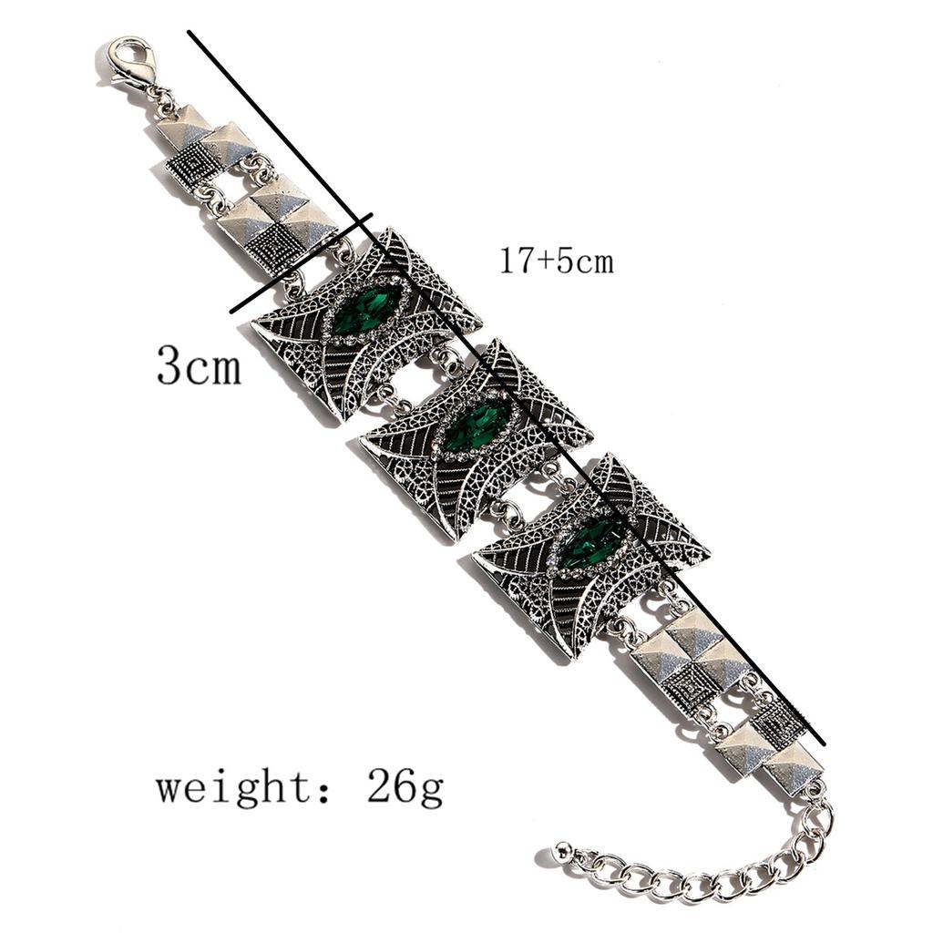 Mit Diamanten Besetzte Retro-Armbänder Im Ethnischen Stil Für Damen, Vielseitiger Böhmischer Schmuck Aus Legierung, Übertriebener Reise- Und Urlaubsaccessoires