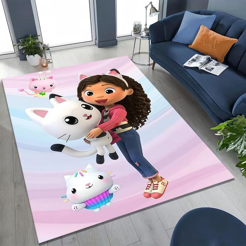 27 Style Cartoon Gabbys Dollhouse Girl Gift Rug for Bedroom Living Room Sofa Home Doormat Decor, Large Kids Non-slip Floor Mat