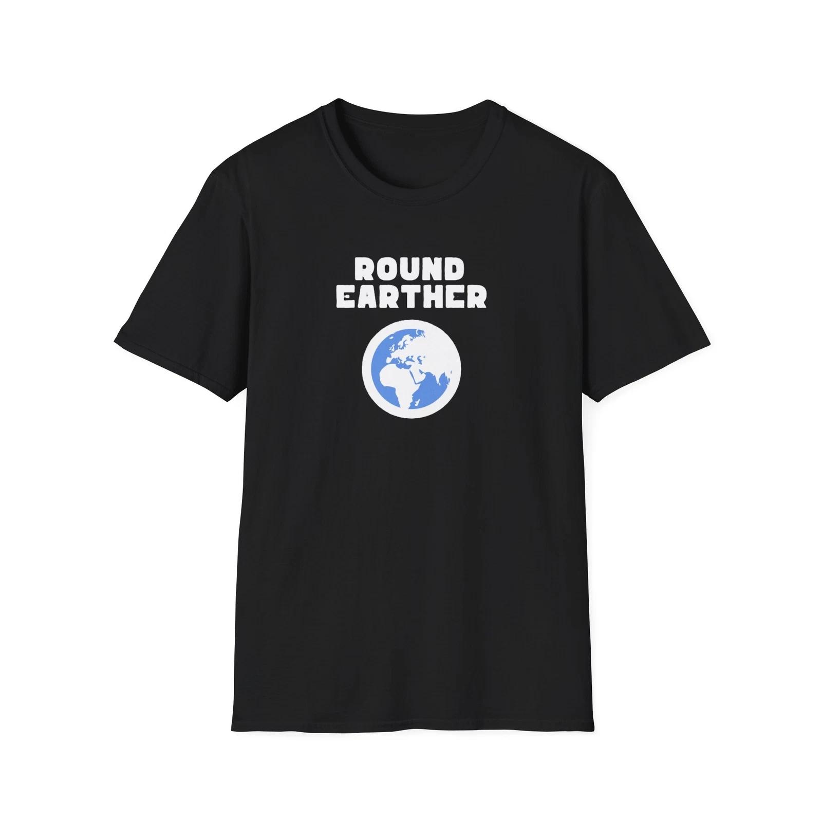Softstyle T-Shirt - Round Earther Tee, Earth Day, Funny, Conspiracy Theory S