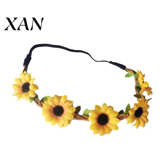 Adjustable Daisy Crown for Girls Sunflower/Daisy Wreath Headband Women Girls, Flower Headpiece, Daily Wear Silk Beach Photography Summer Dress