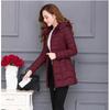 Winter Coat Women Fashion Middle Age Mother Slim Down Cotton Hooded Jacket Plus Size Casual Solid Warm Thick Outwear Parka