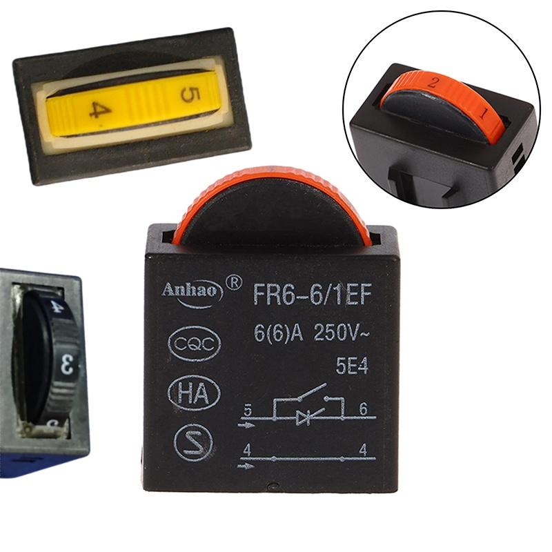 

Аксесуари своїми руками Перемикач контролера регулювання 6 швидкостей для електричної шліфувальної машини Fr2-6/1Fe 6A 250 В Електрична кутова шліфувальна машина Електроінструмент